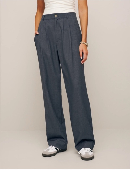 Reformation Pants - Reformation Mason Pant Charcoal Gray Wide Leg Trousers Size 8